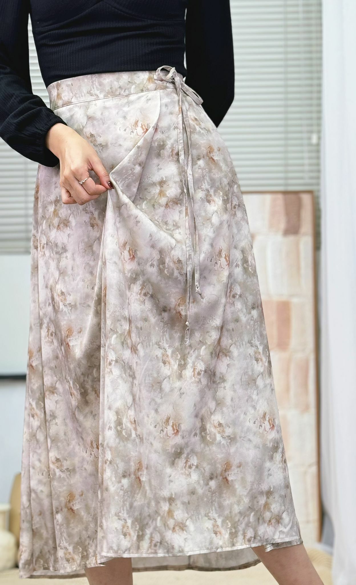 SK#6529♡天空碎雲雪紡裙♡