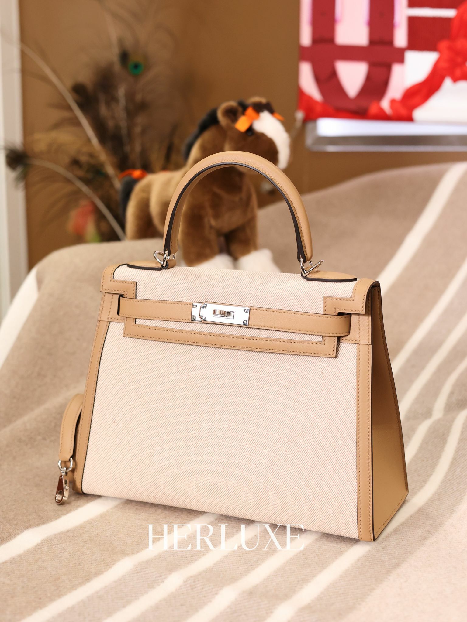 Kelly 28 toile quadrille 01 blanc / 0M chai swift ck Z （閒置品）