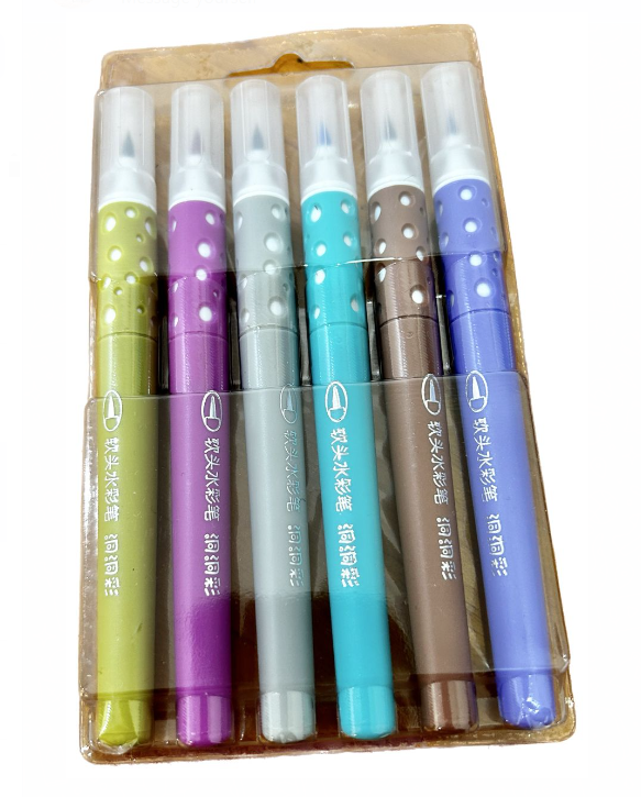 Colour brush pen (6色）