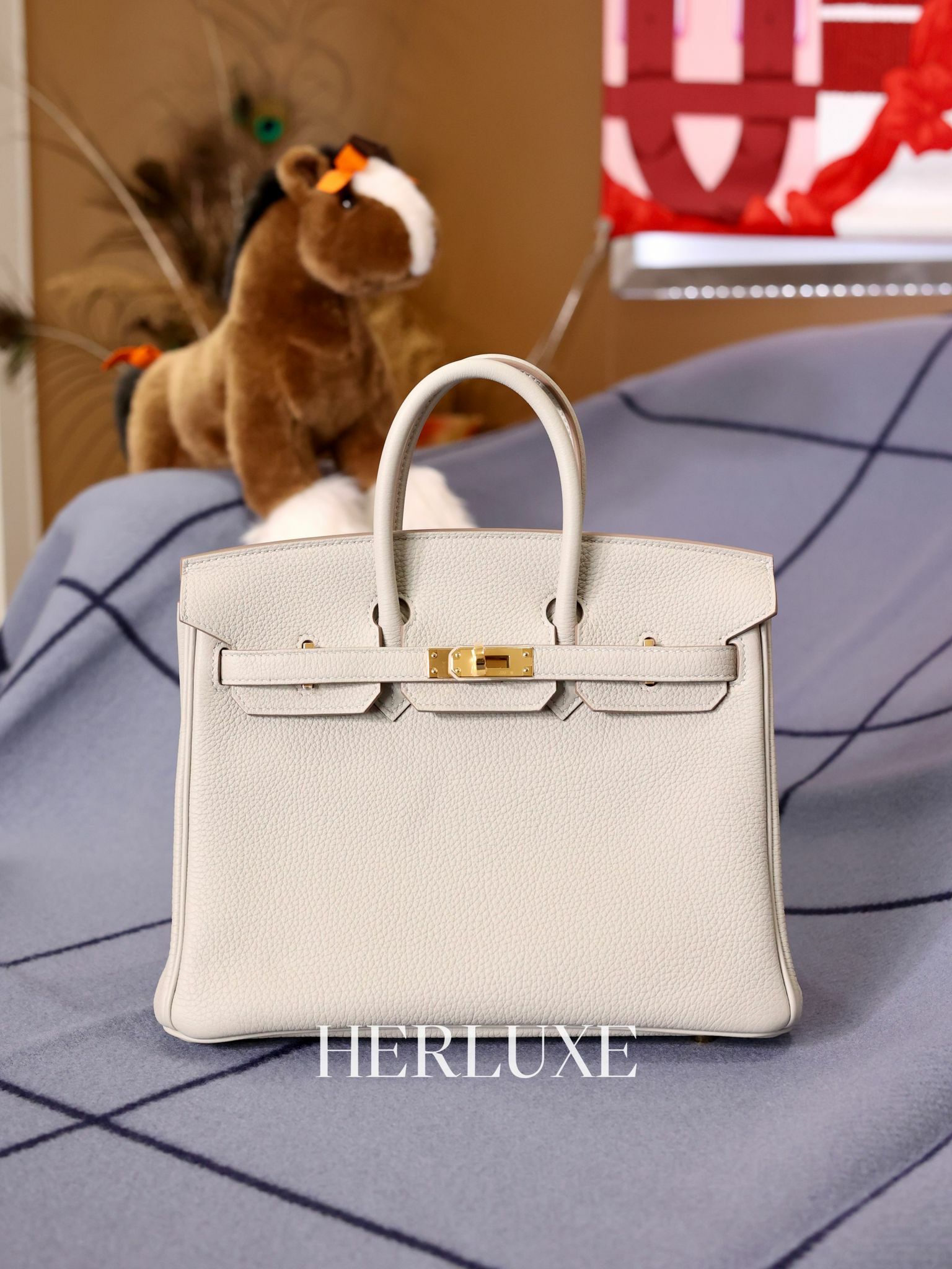 Birkin 25 80 gris perle cc togo Y 閒置品