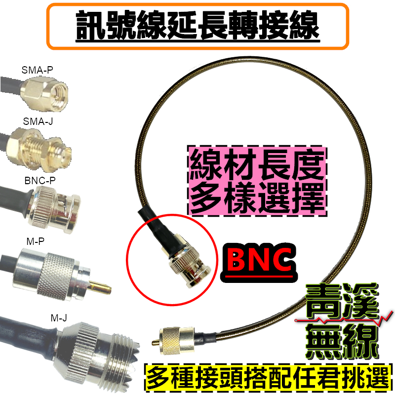 BNC 公頭 無線電專用 轉接線 對講機訊號連接線 車機延伸線 無線電訊號連接線 車機延長線 轉接線 跳線