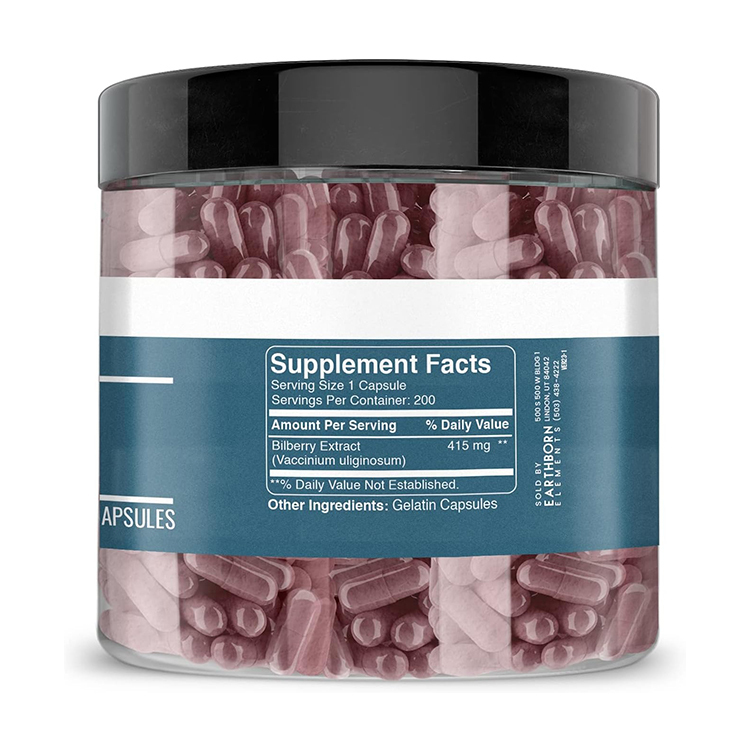 Earthborn Elements Bilberry Extract 415mg , 200 Capsules