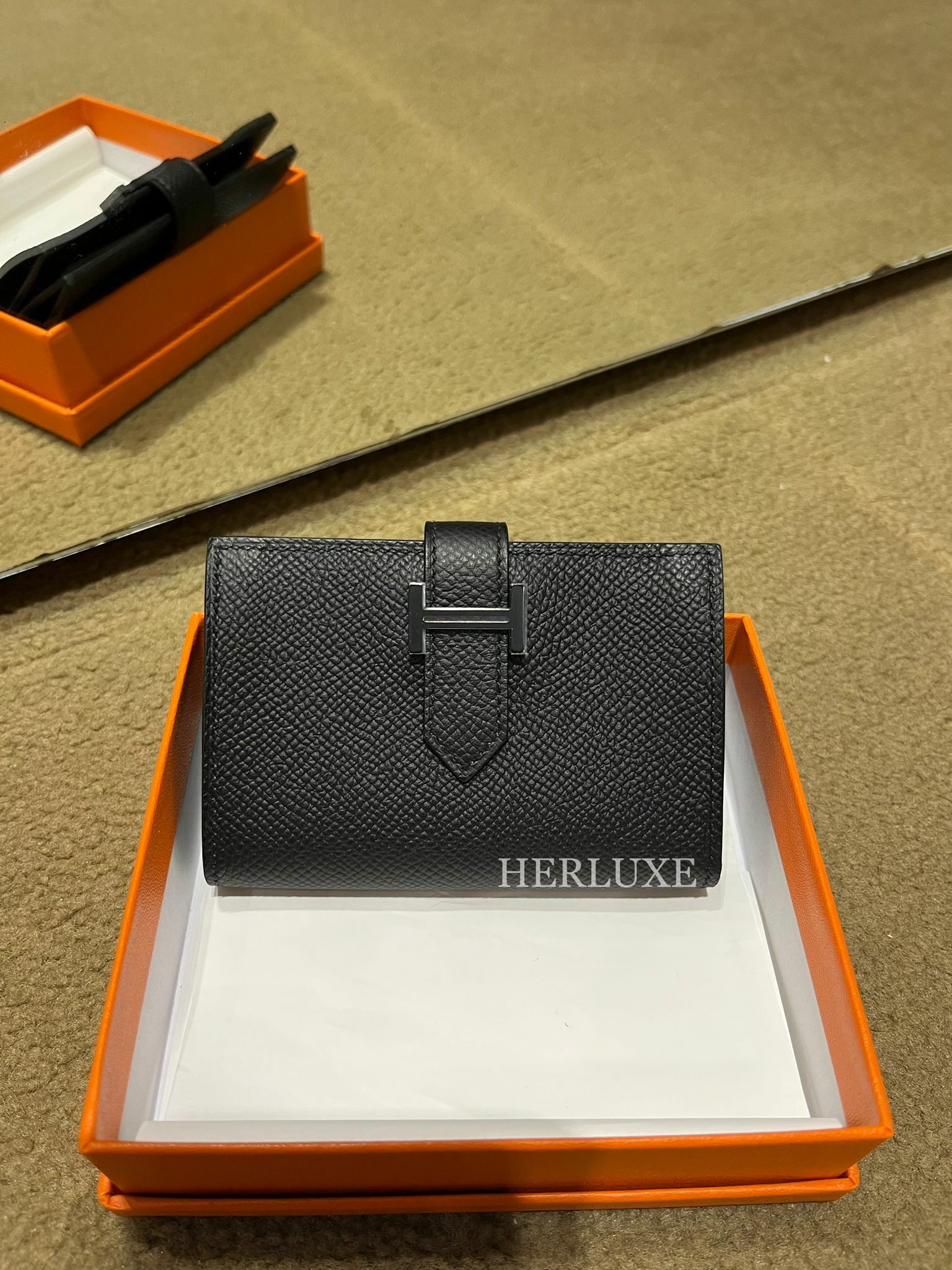 Bearn mini card holder 89 noir cy epsom