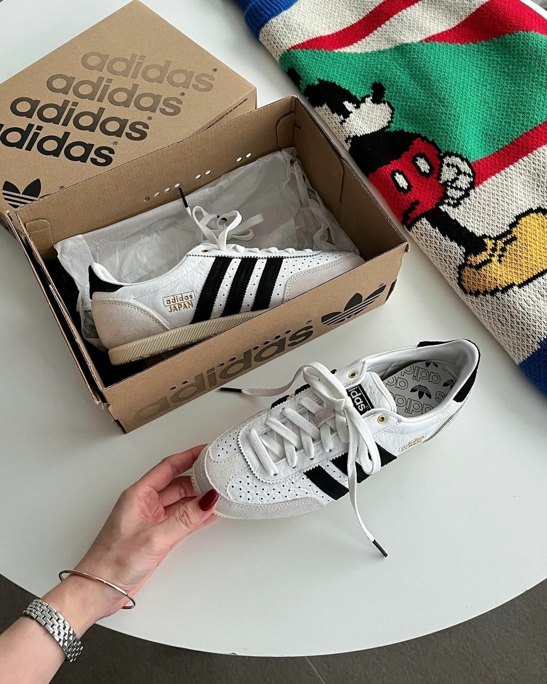 ADIDAS JAPAN W 白黑 奶油底 德訓鞋 荔枝皮 女鞋 IH5489 / 預購