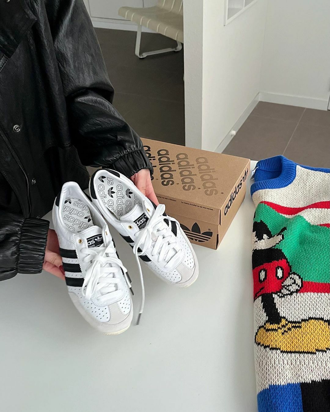 ADIDAS JAPAN W 白黑 奶油底 德訓鞋 荔枝皮 女鞋 IH5489 / 預購