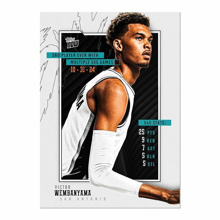 Victor Wembanyama - 2024-25 Topps NOW® 5*5 官方授權球員卡