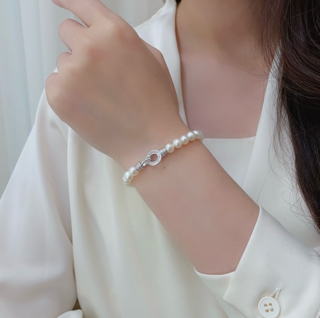 925銀扣珍珠手鏈
