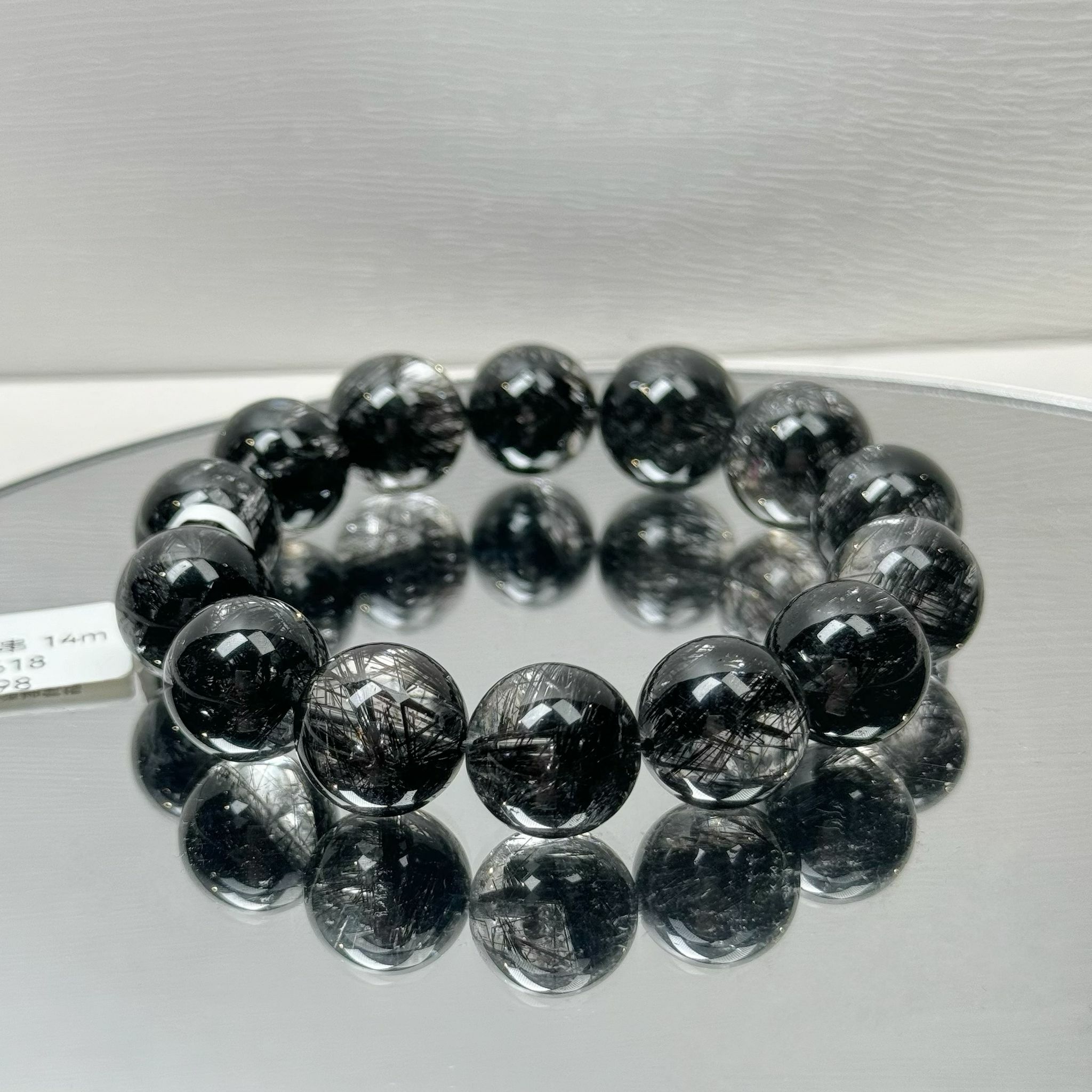 黑髮晶手串14m CH1618