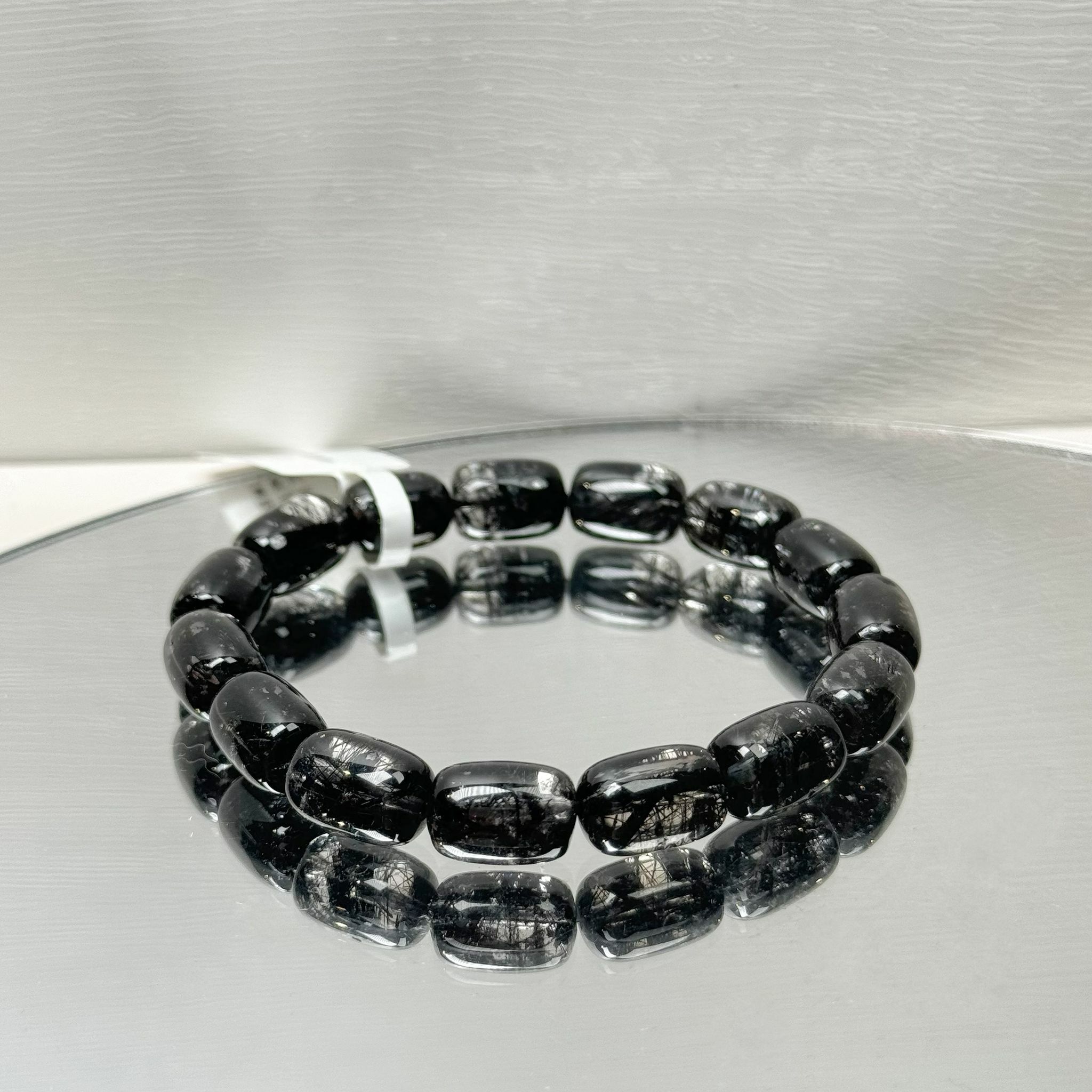 黑髮晶桶珠手串8m CH1620