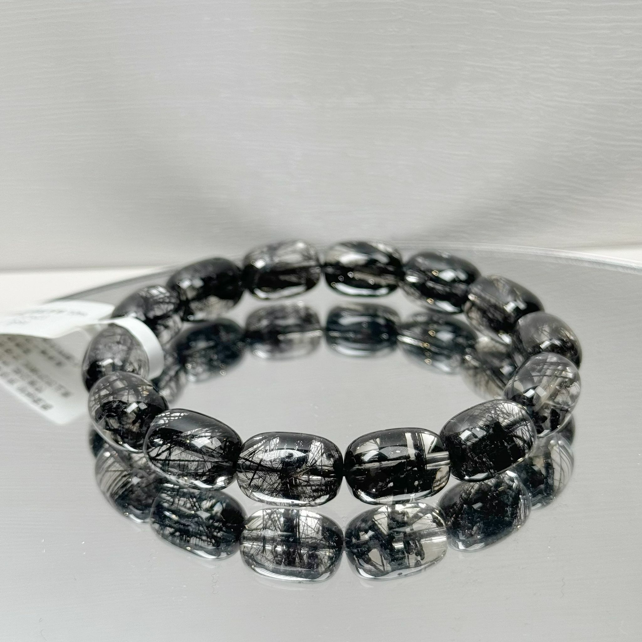 黑髮晶桶珠手串10m CH1623