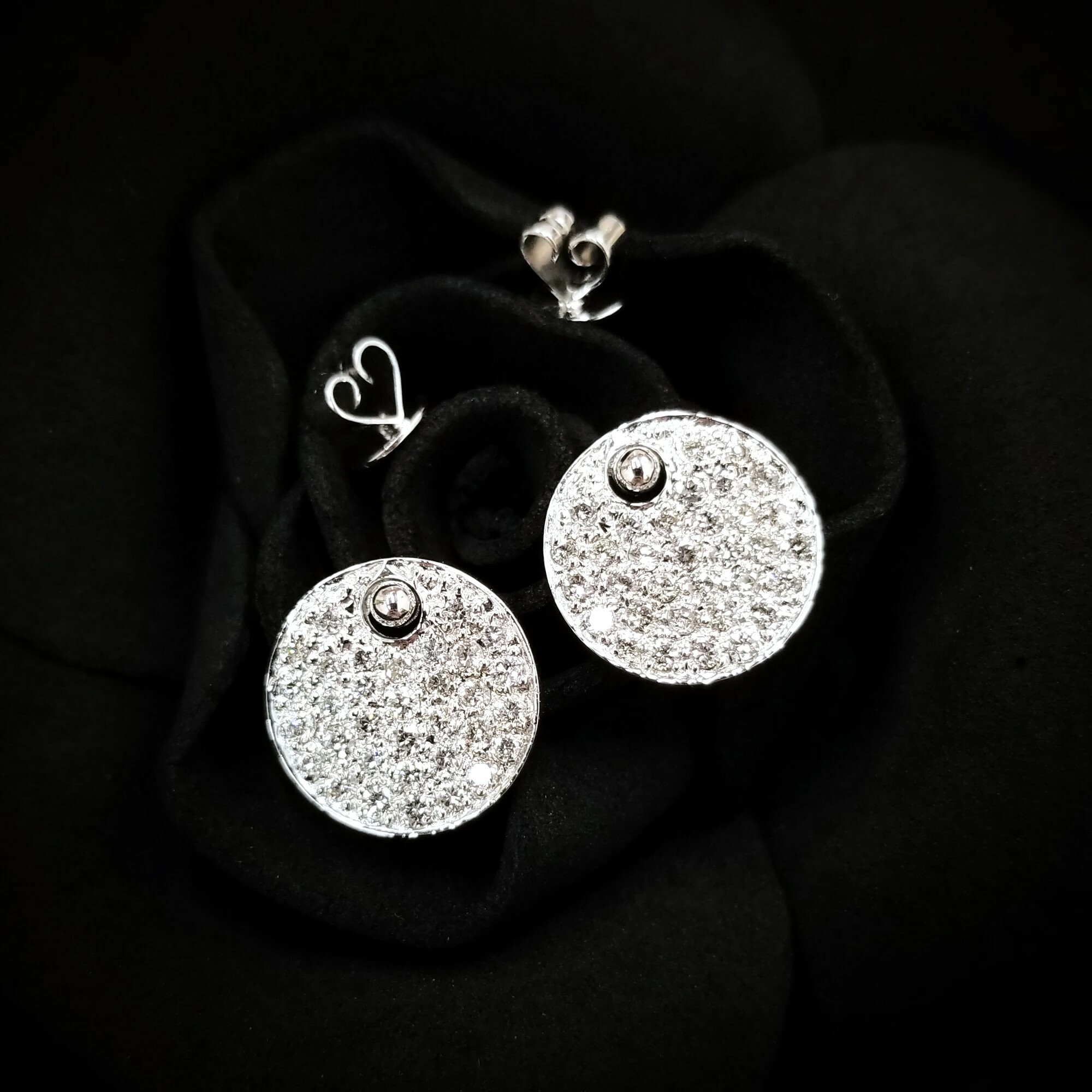 18K White Gold 1.89ct Diamond Earrings