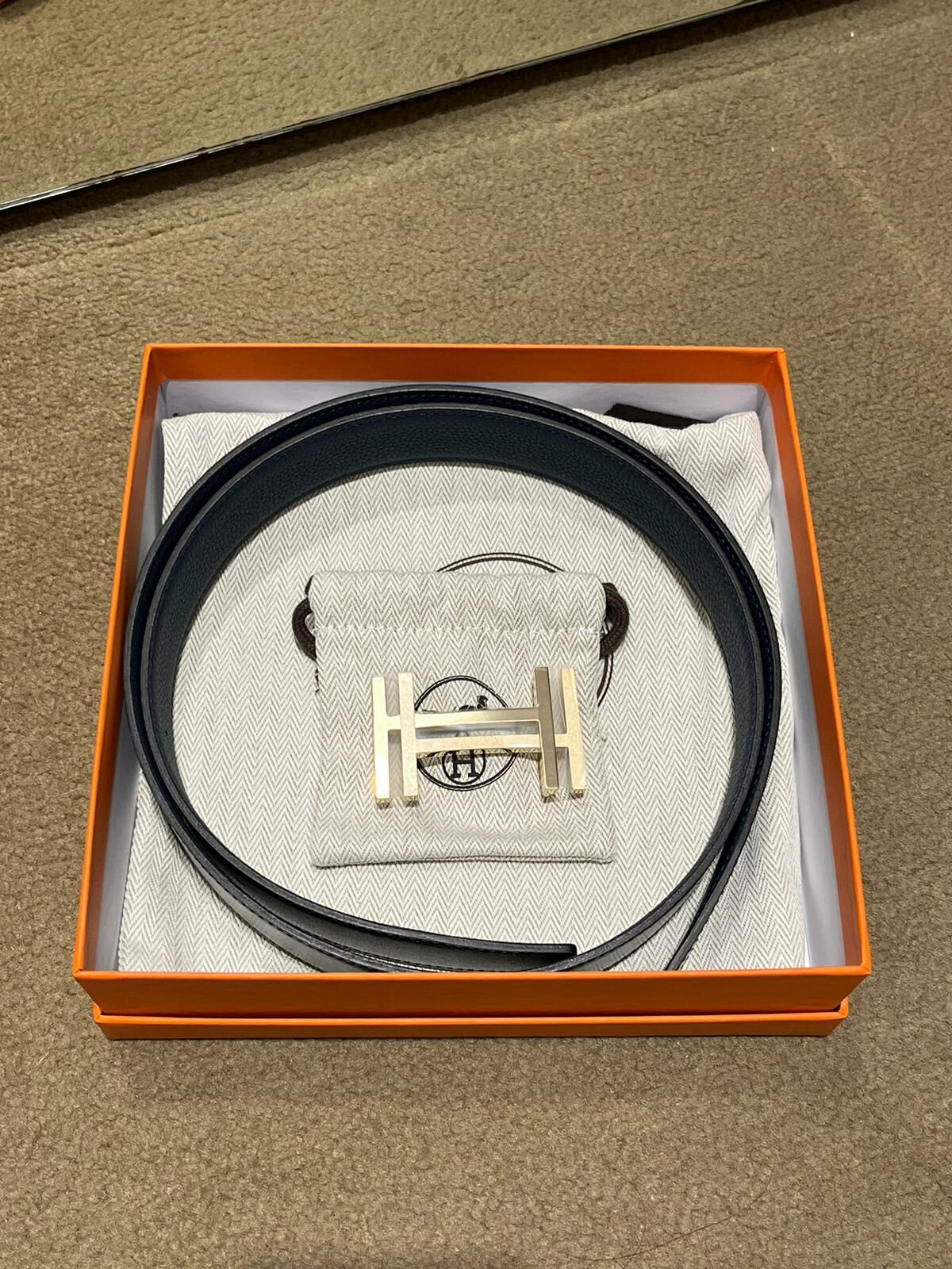 H au carre belt 32mm CP (可選擇皮帶顏色及長度)