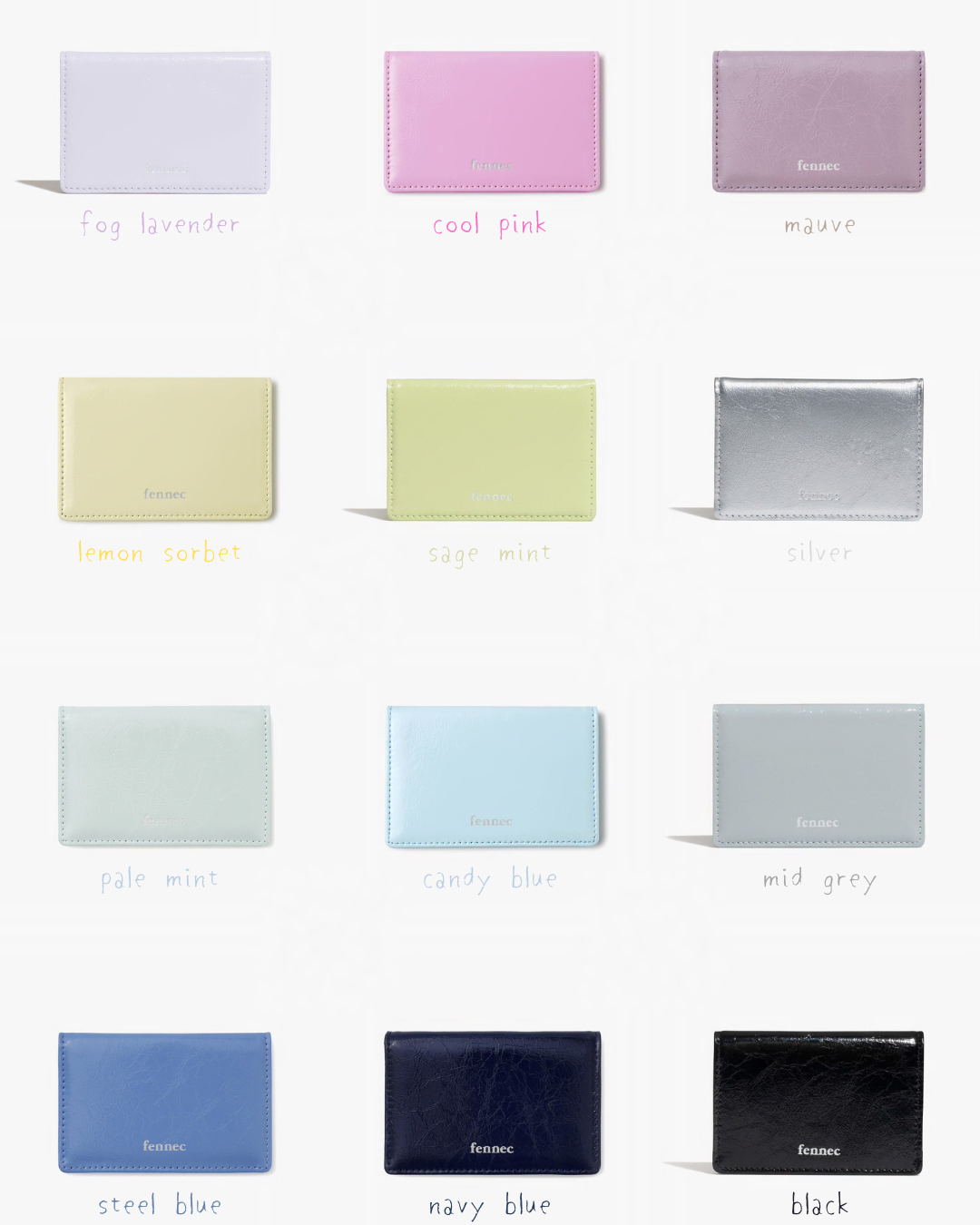 ◇Fennec◇ CRINKLE SOFT CARD CASE LEMON SORBET FENNEC CRINKLE SOFT CARD CASE