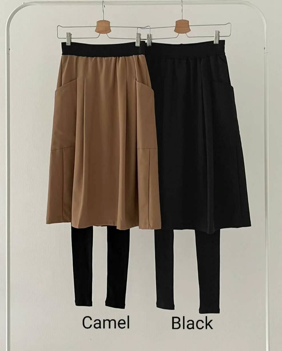 韓國口袋長裙連Leggings-2色 #Q1122