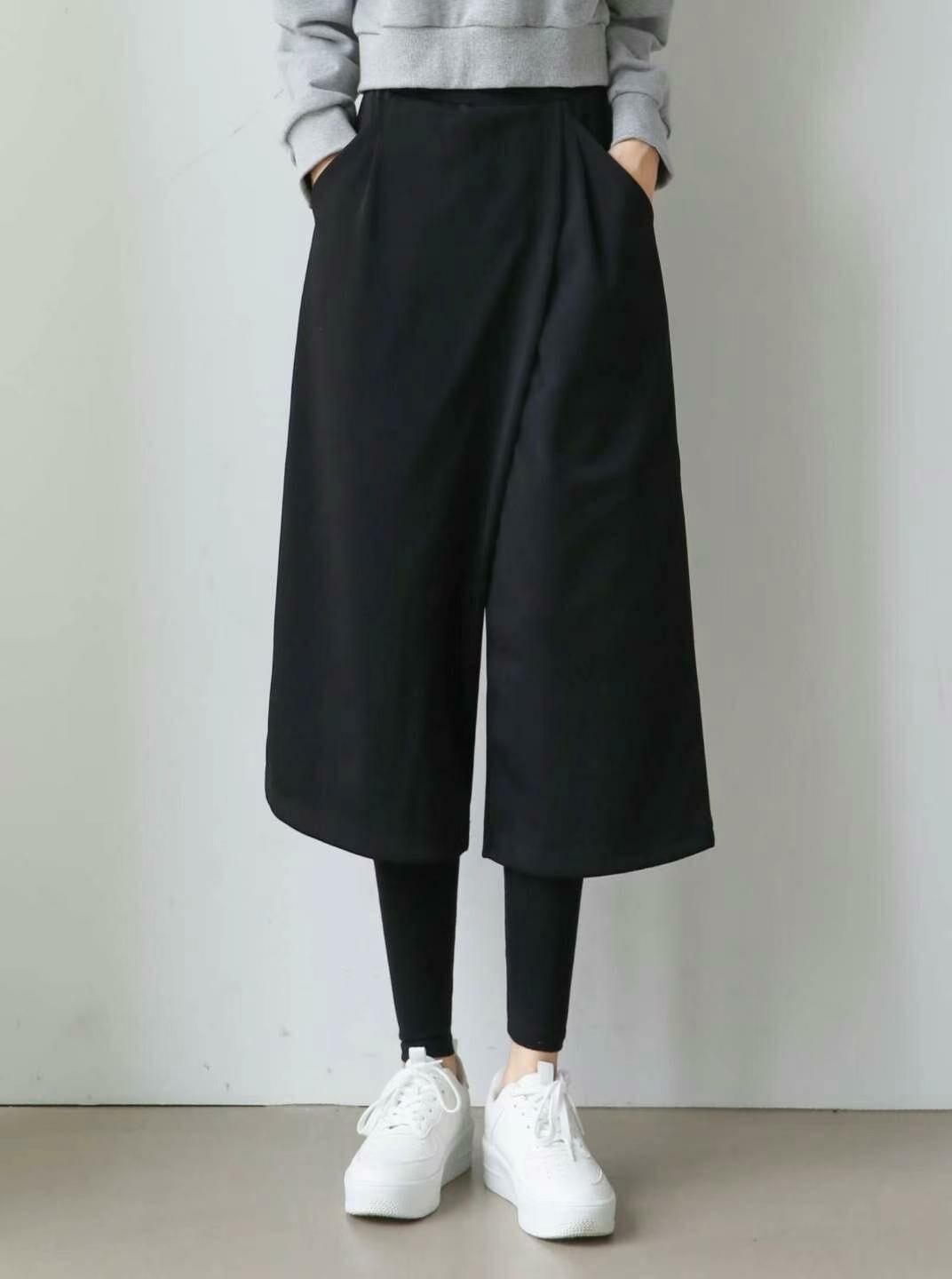 韓國超舒適中長褲連Leggings-3色 #Q1123