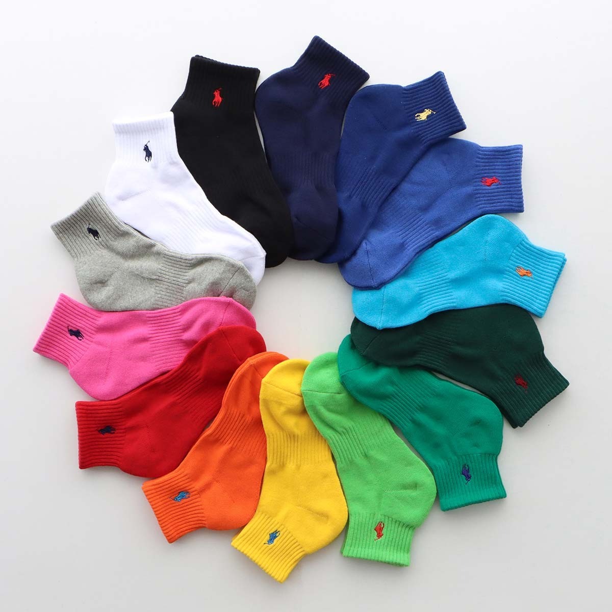 預購┃POLO RALPH LAUREN 男女款 多色 LOGO 短襪 三雙一組