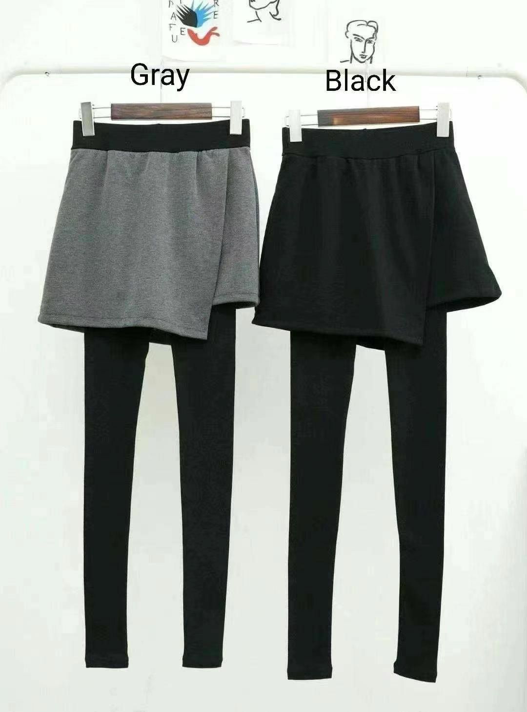 韓國超舒適雙層短裙連Leggings-2色2碼 #Q1126