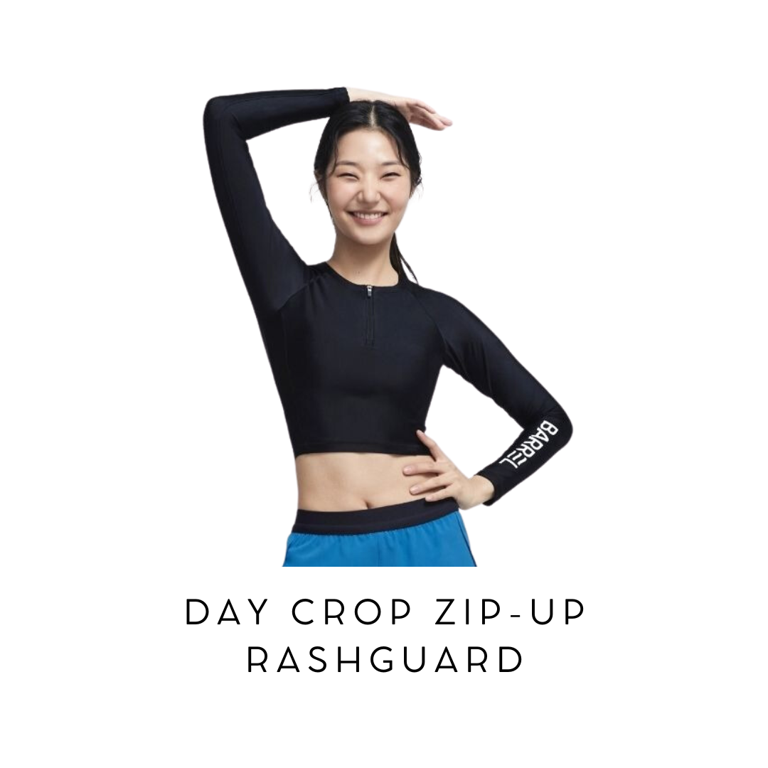 ▲BARREL DAY 女款素色短版半拉鍊防曬衣