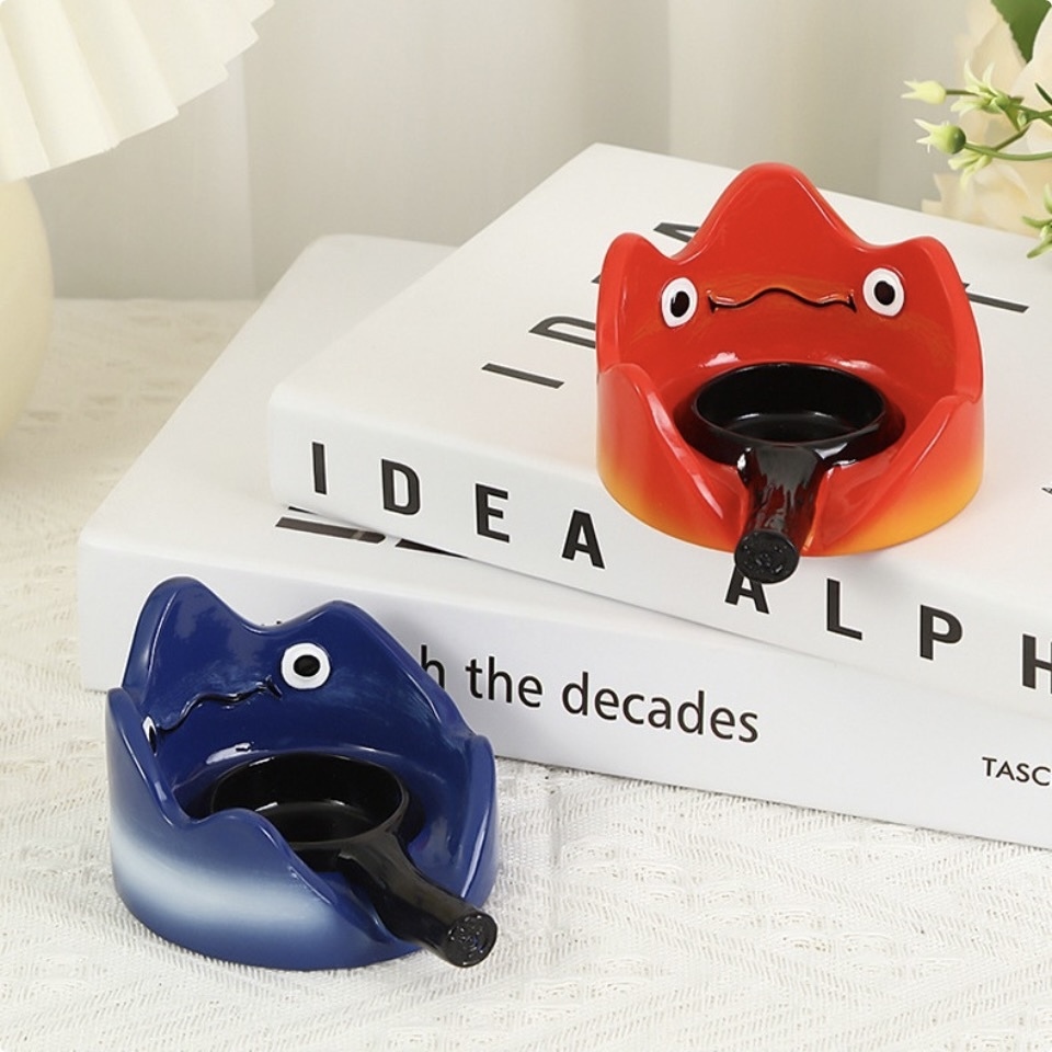 代購 吉卜力 卡西法 紅火焰 藍火焰 小燭台 煙灰缸 /預購