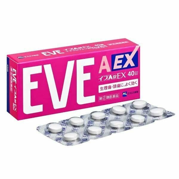 日本 SS 白兔牌 EVE A錠 EX 粉色 40錠｜緩解頭痛・經痛・肩頸痠痛