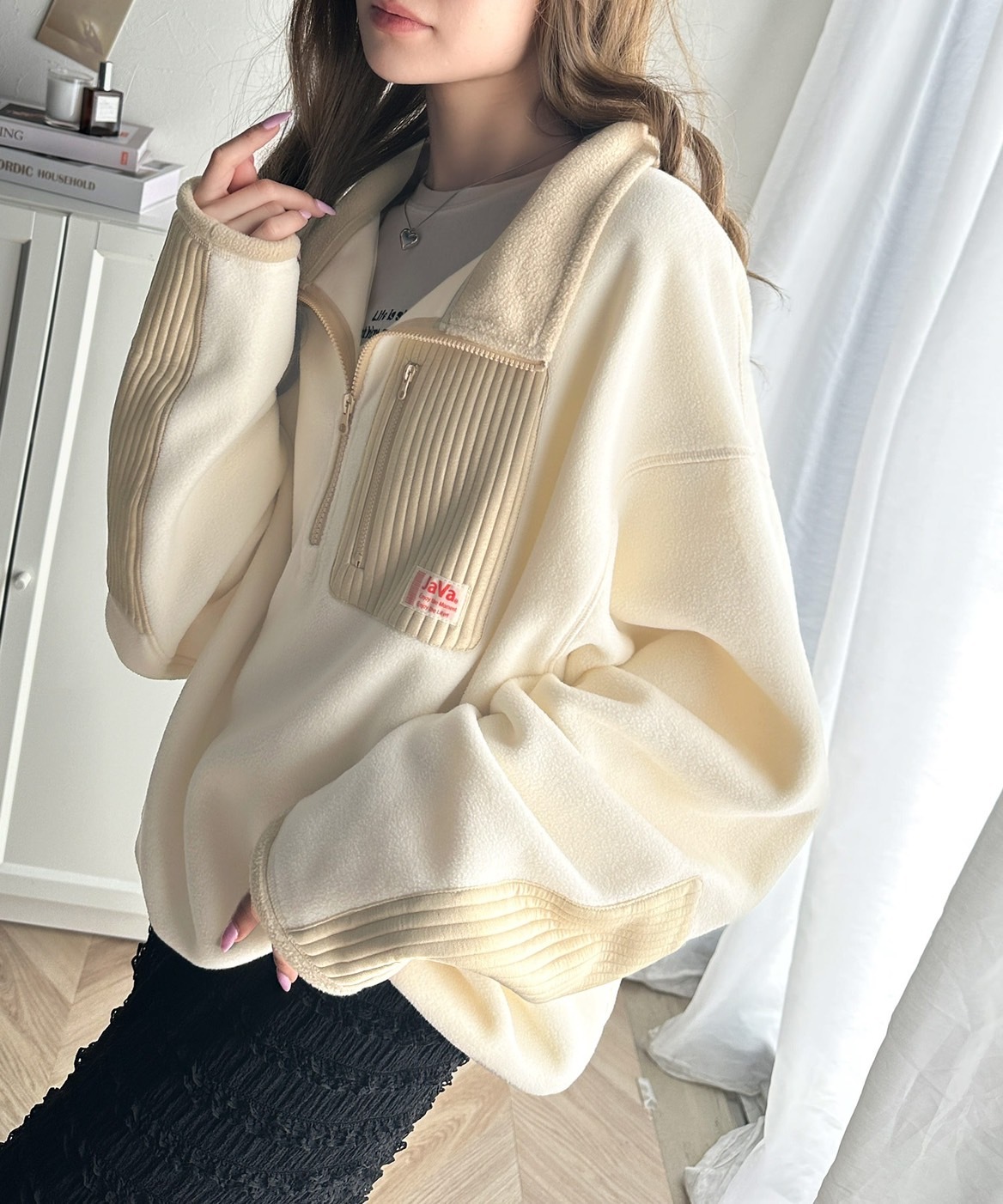 KTQ STORE ‧ JAVA  半拉鍊抓絨套頭衫 四色