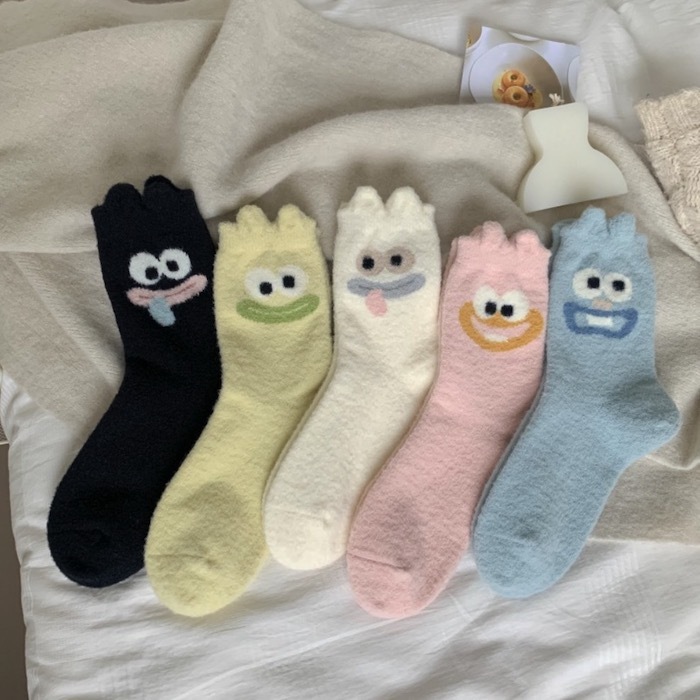 《11032》冬季搞怪臉臉怪物襪子