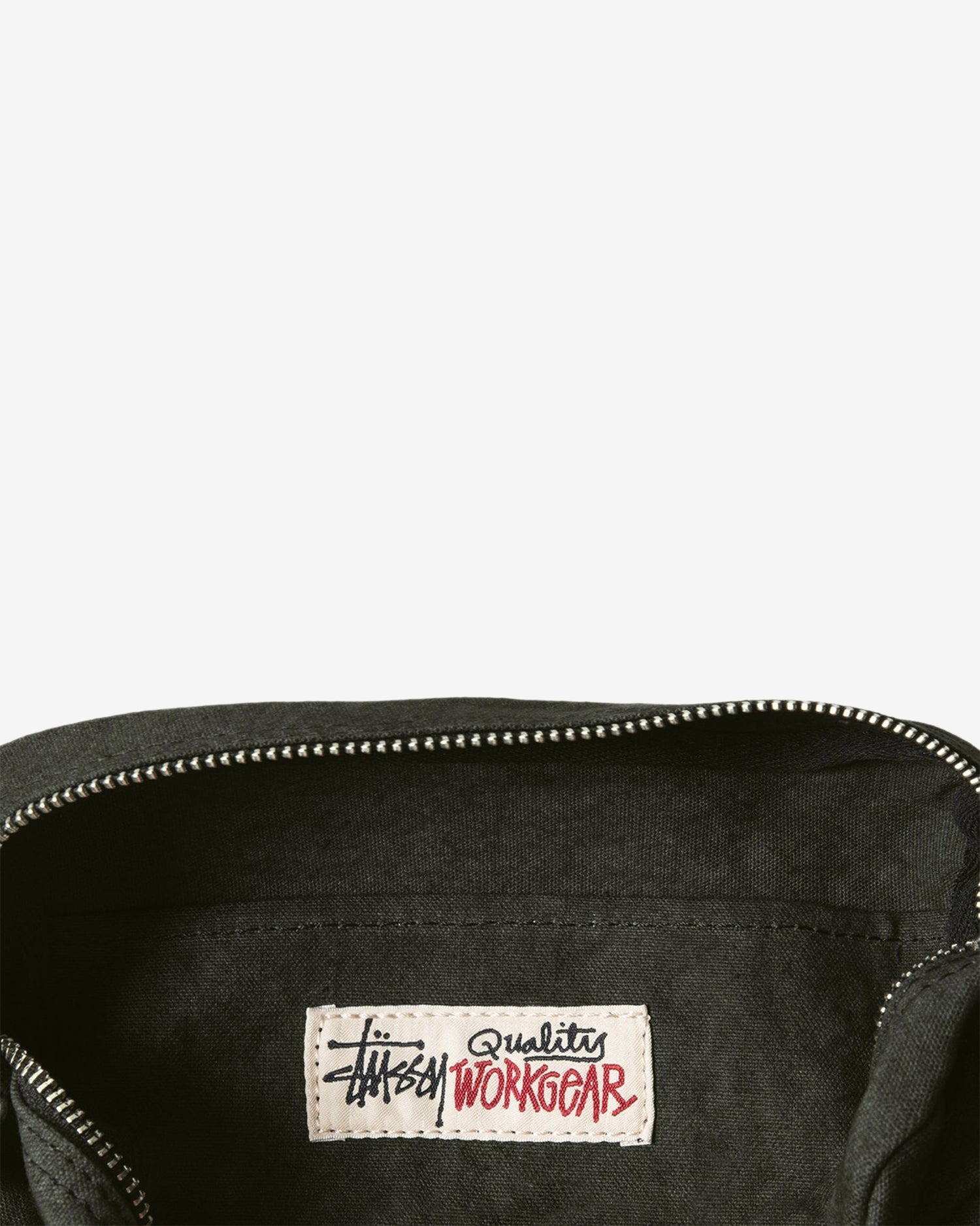 STUSSY CANVAS SIDE POUCH $50 WASHED BLACK