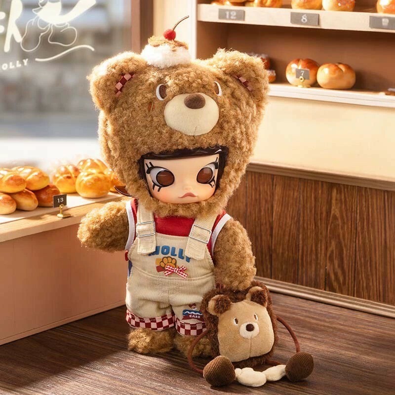 POP MART 泡泡瑪特 Molly 茉莉 小熊麵包 1/8 可動人偶 公仔 -泡泡瑪特城市樂園