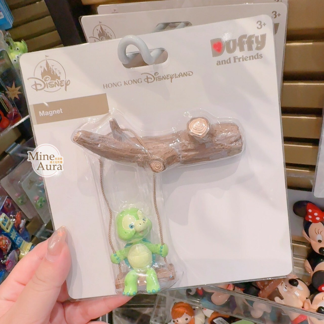 奧樂米拉 海龜 OluMel 盪鞦韆 造型 磁鐵 -香港迪士尼樂園