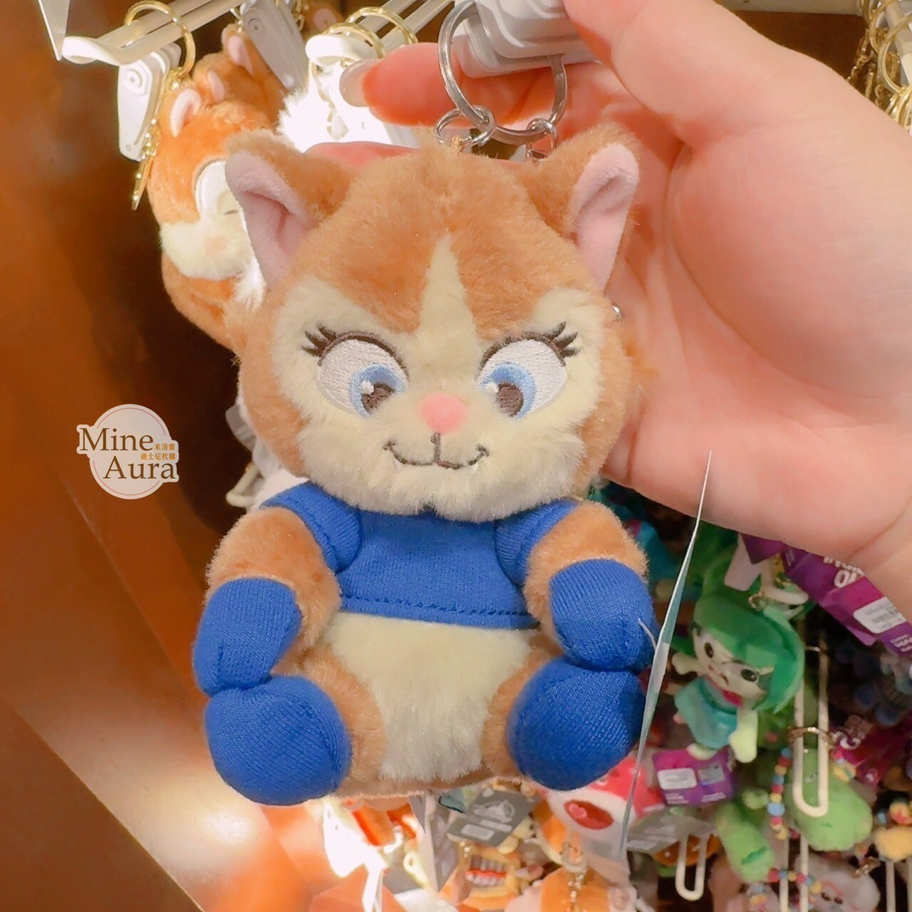 World of Frozen 限定 貓咪 絨毛 鑰匙圈 吊飾 冰雪奇緣 Frozen -香港迪士尼樂園
