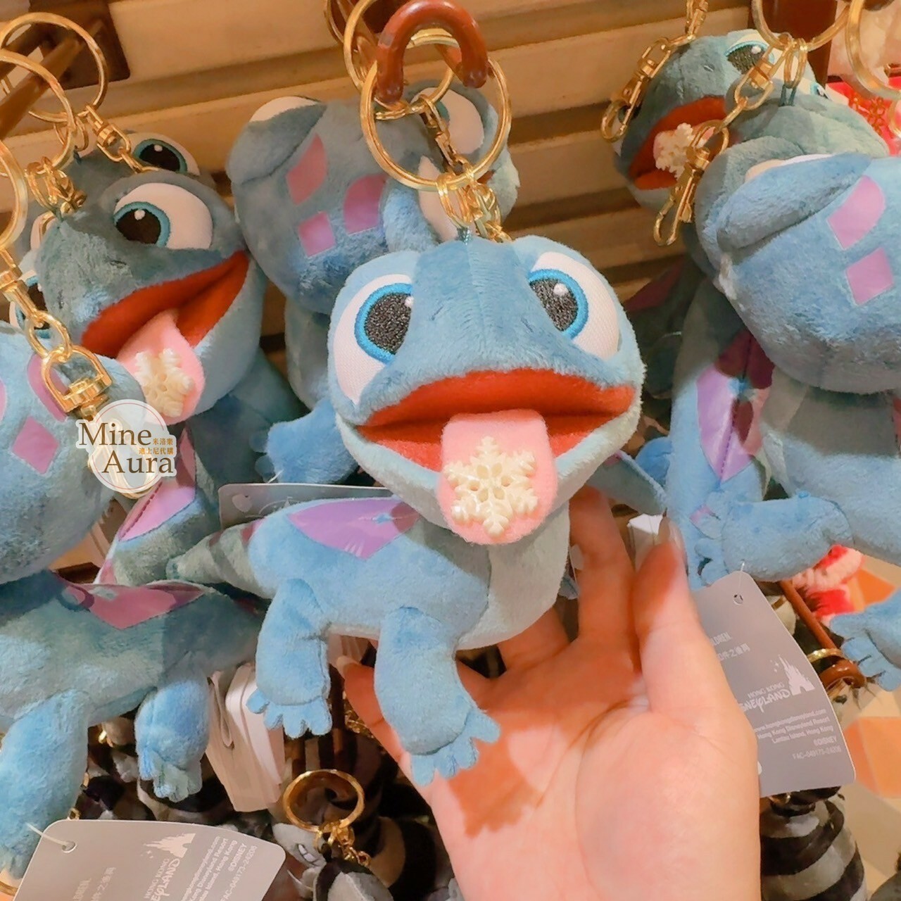 火精靈 蠑螈 布魯尼Bruni 吐舌造型 絨毛 鑰匙圈 吊飾 冰雪奇緣 Frozen -香港迪士尼樂園