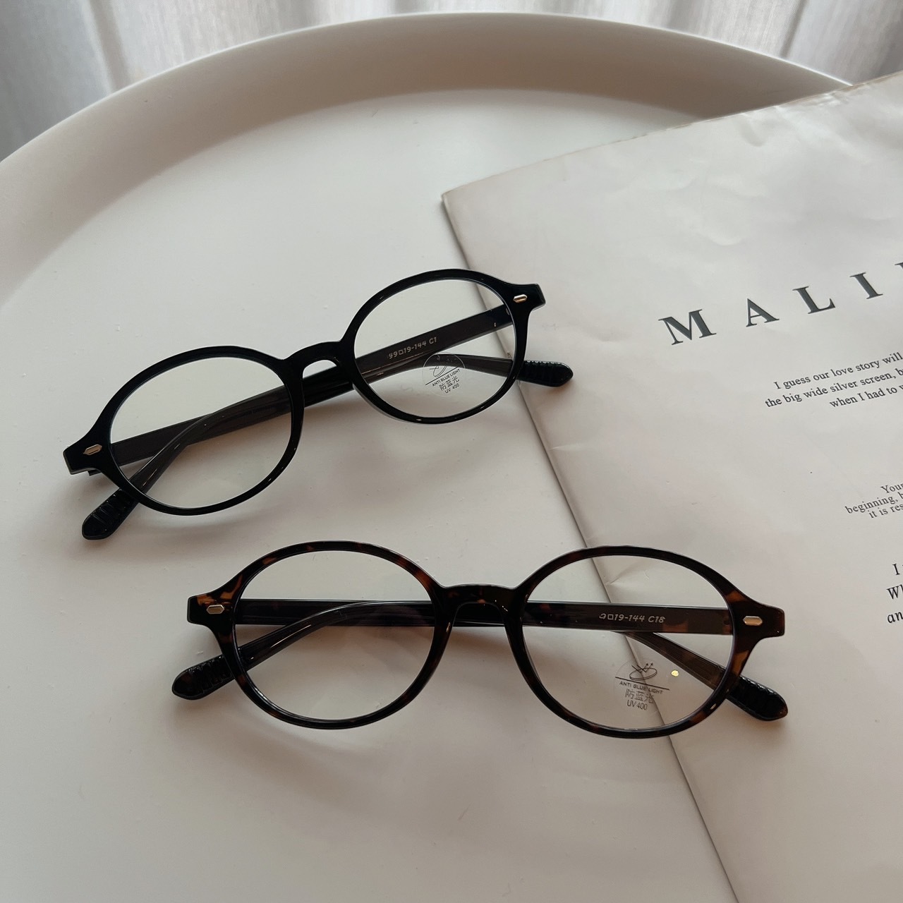 S0122336小橢圓框眼鏡/7色/豹紋