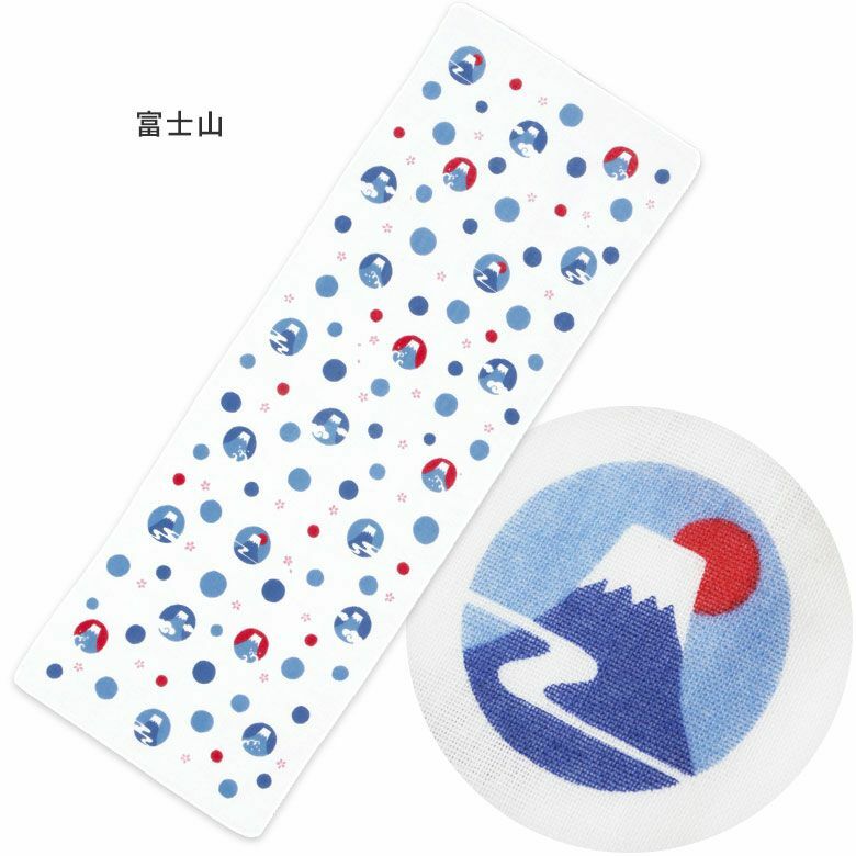 富士山 茶巾 雙層紗布毛巾｜日本ふくこい