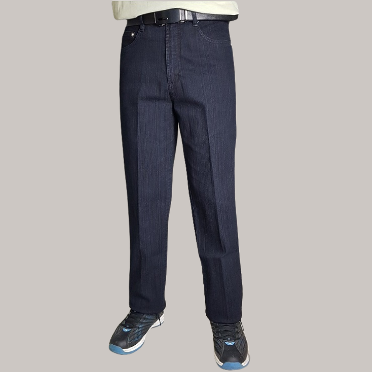 甄褲｜薄款彈性牛仔褲｜中高腰直筒・透氣吸汗・台灣製造（28~41 吋）免費改長