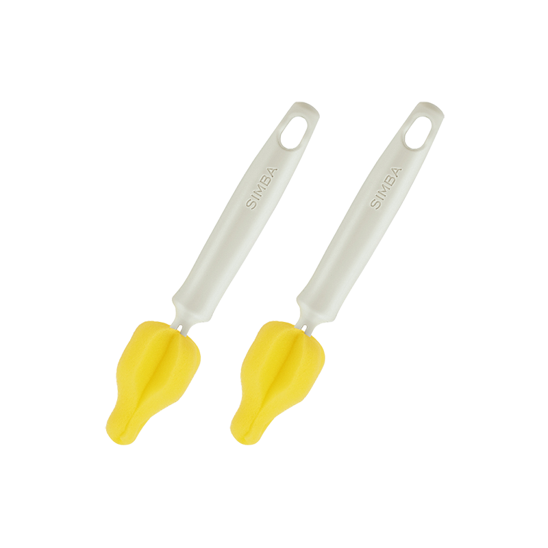 Simba 小獅王辛巴 超柔無垢海綿奶嘴刷(2入)