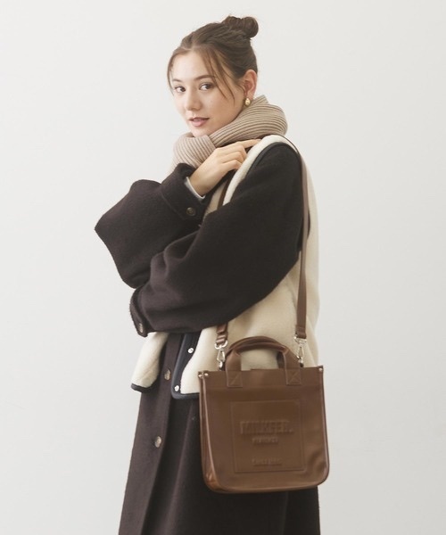 MILKFED. / SQUARE PIPING SHOULDER BAG