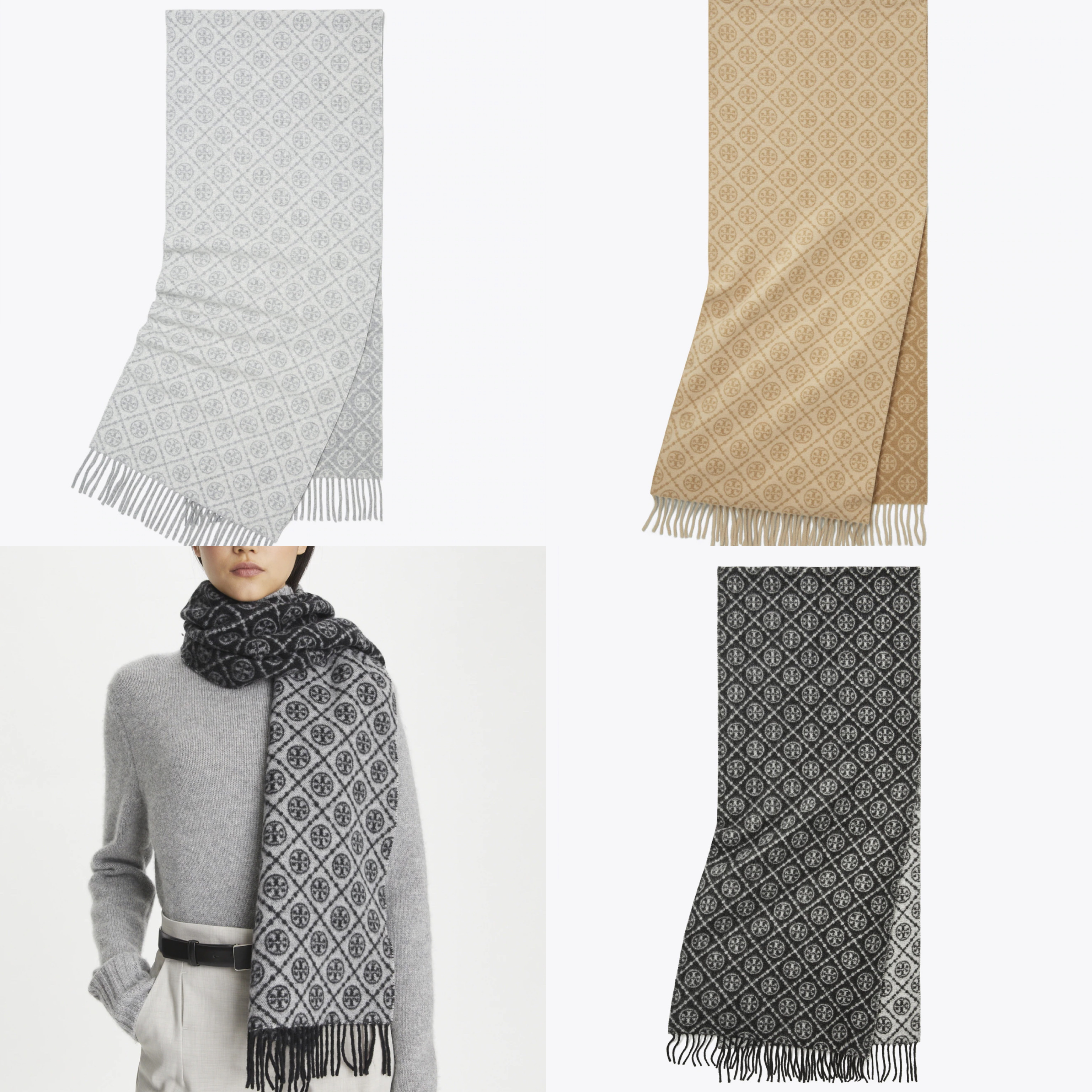 [美國現貨] Tory Burch T Monogram Oblong Scarf