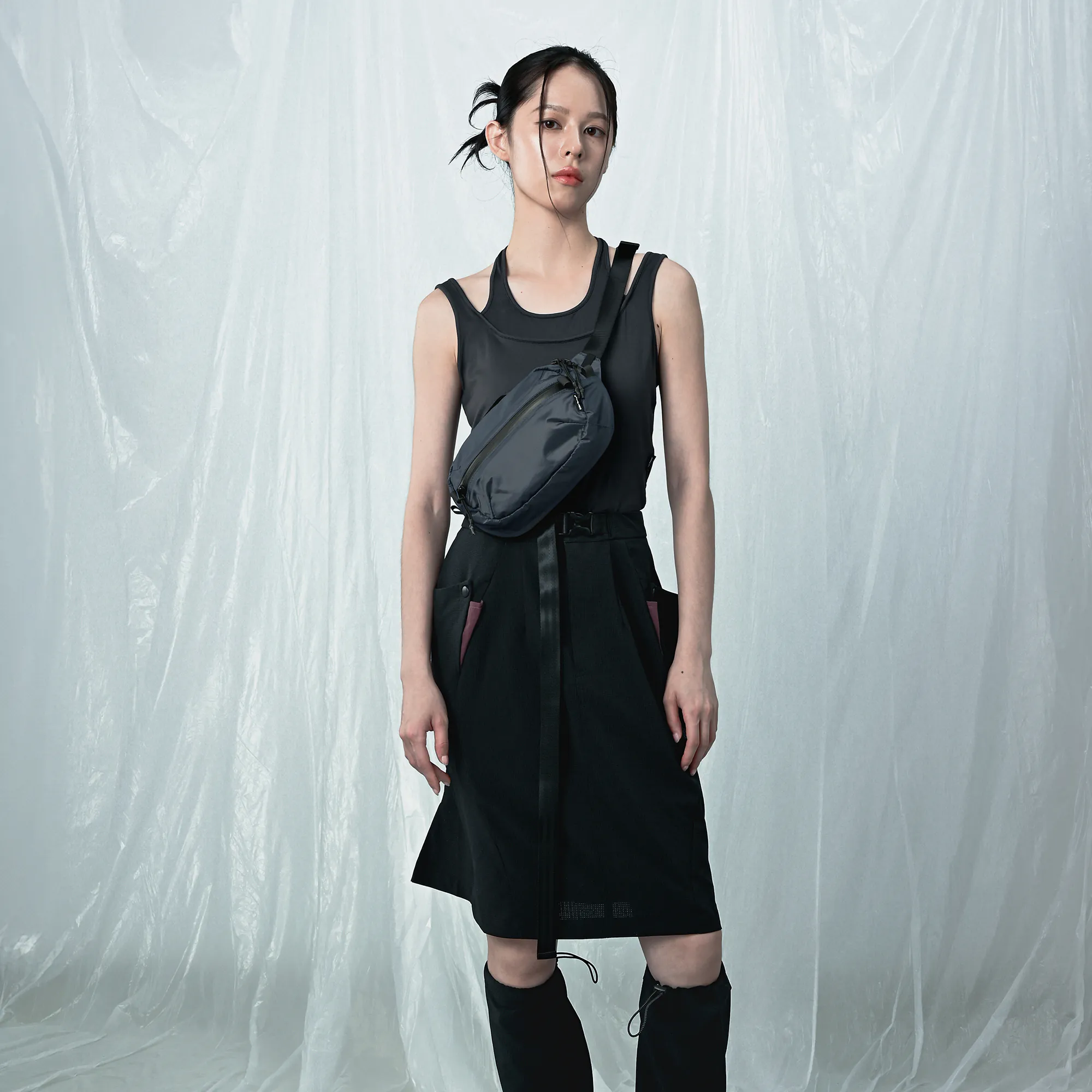 RD1 斜背腰包 藍灰