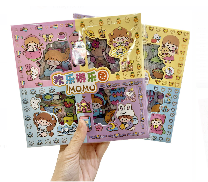 momo pet 盒装100张贴纸 （款式随机）