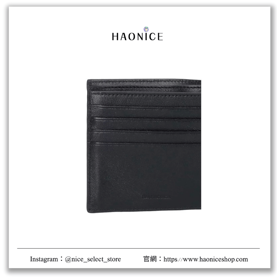 【NICE 歐美日韓代購】24SS Balenciaga 巴黎世家 上海經銷商🔥經典波浪logo字母 牛皮皮夾 短夾 折疊錢包