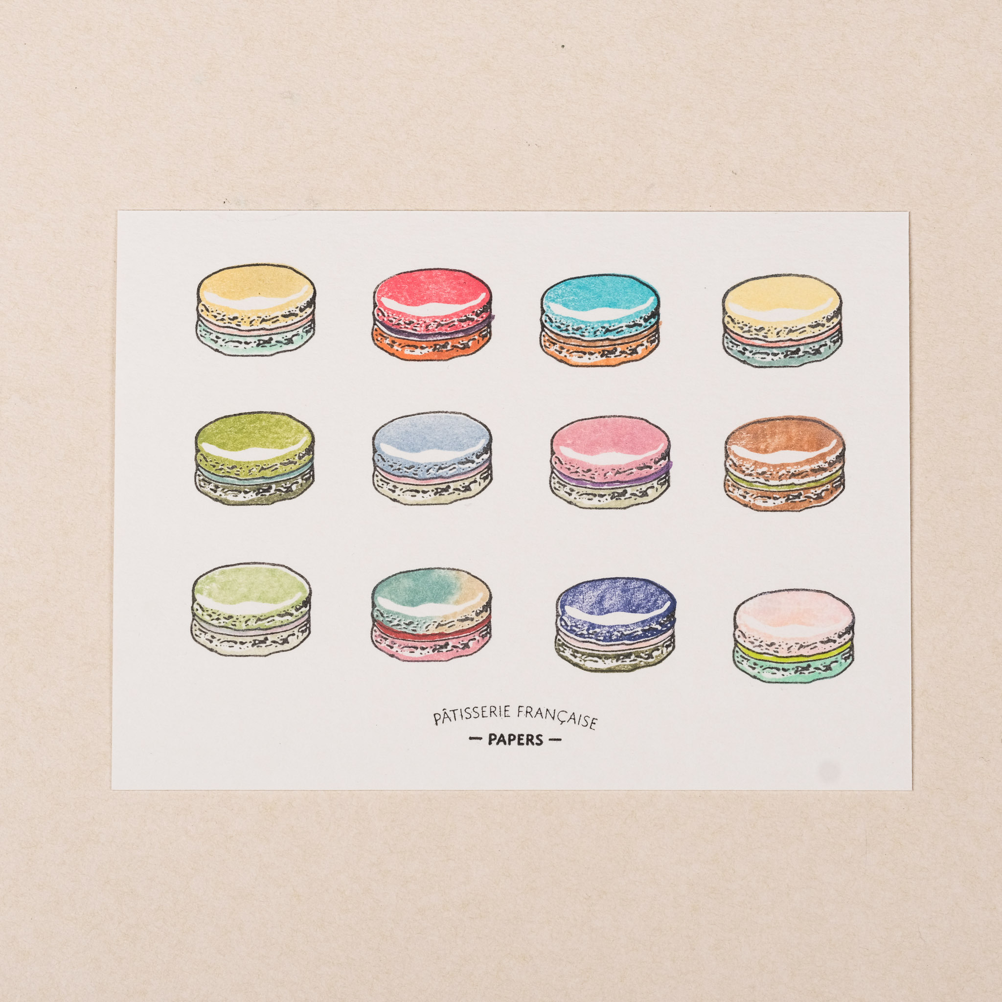 馬卡龍 套色棒 膠版印章/一分之一工作室/臺灣