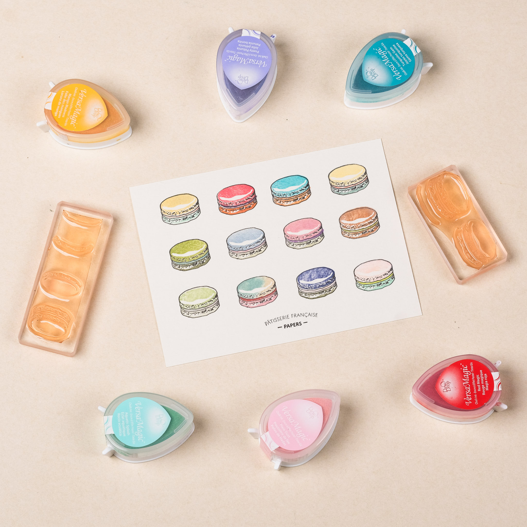 馬卡龍 套色棒 膠版印章/一分之一工作室/臺灣