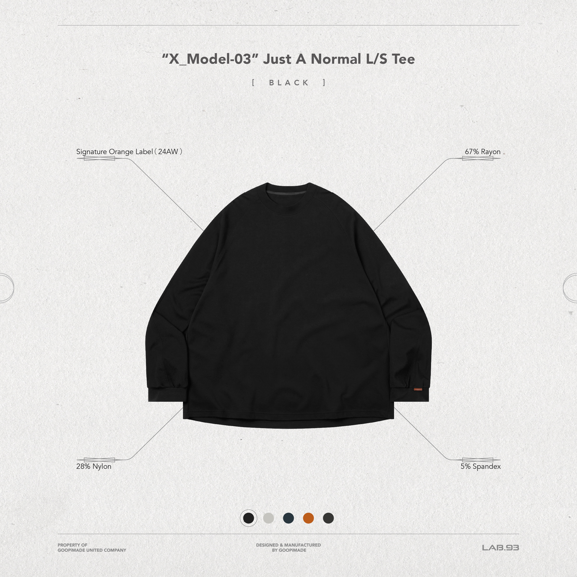 X_Model-03” Just A Normal L/S Tee - Black