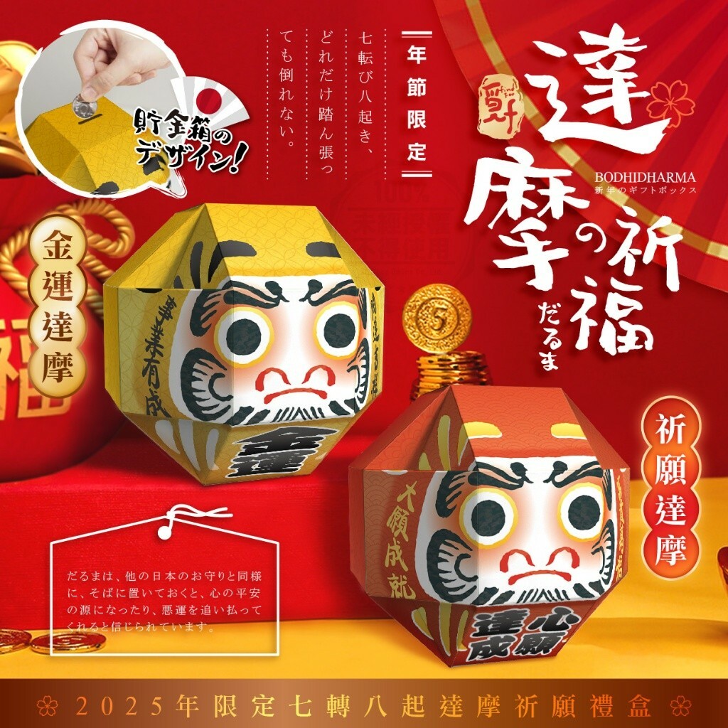 2025限定金運達摩祈願禮盒