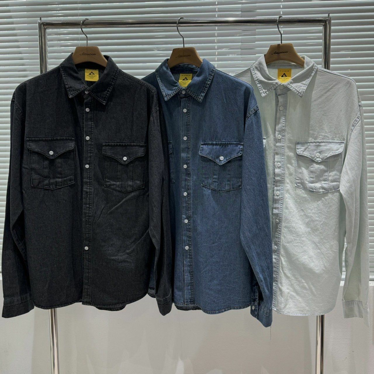 淨色長袖牛仔恤衫 BY ATTENTION-285S