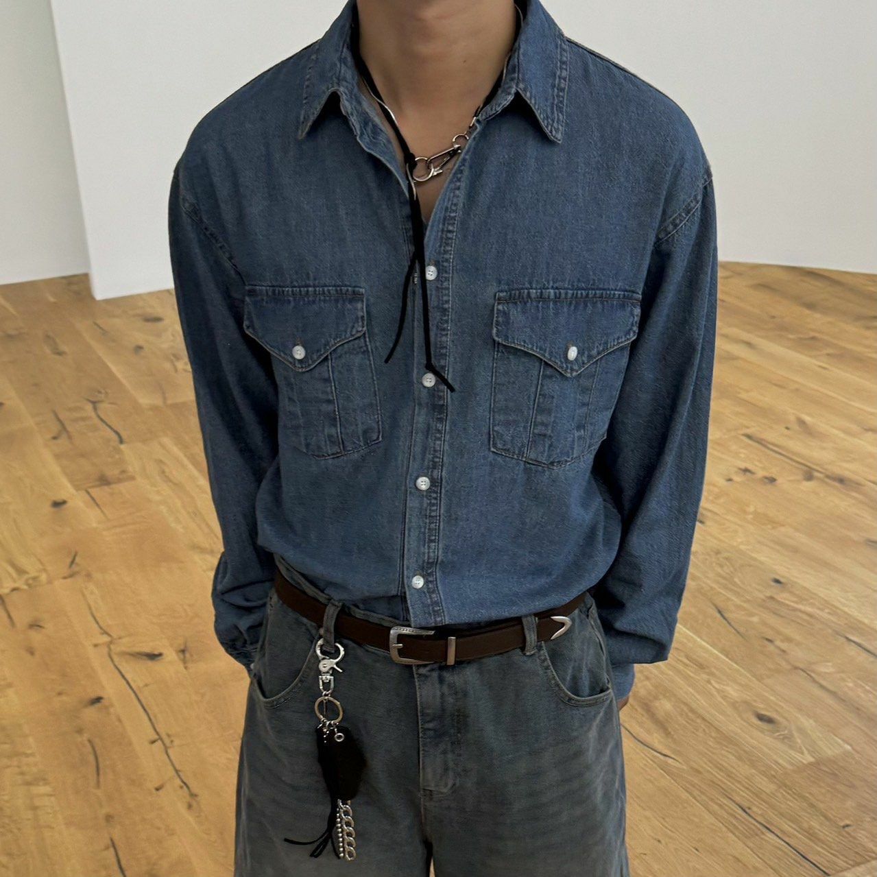 淨色長袖牛仔恤衫 BY ATTENTION-285S