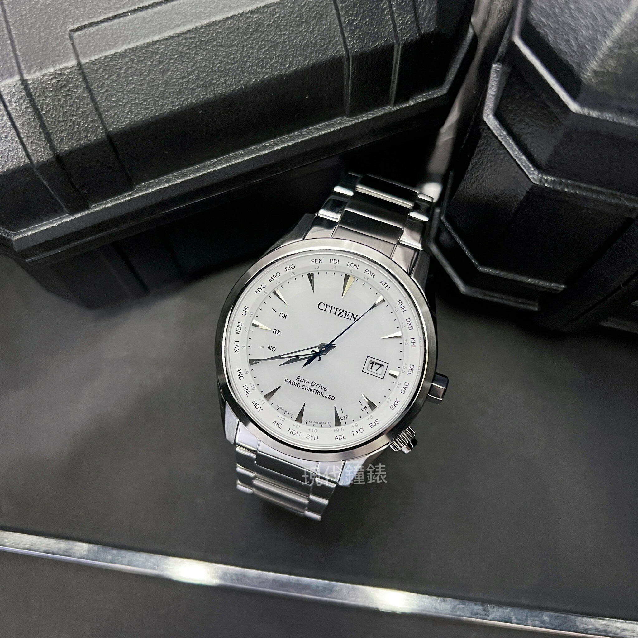 【CITIZEN 星辰】GENT'S系列 紳士白電波男錶CB0270-87A 43mm現代鐘錶