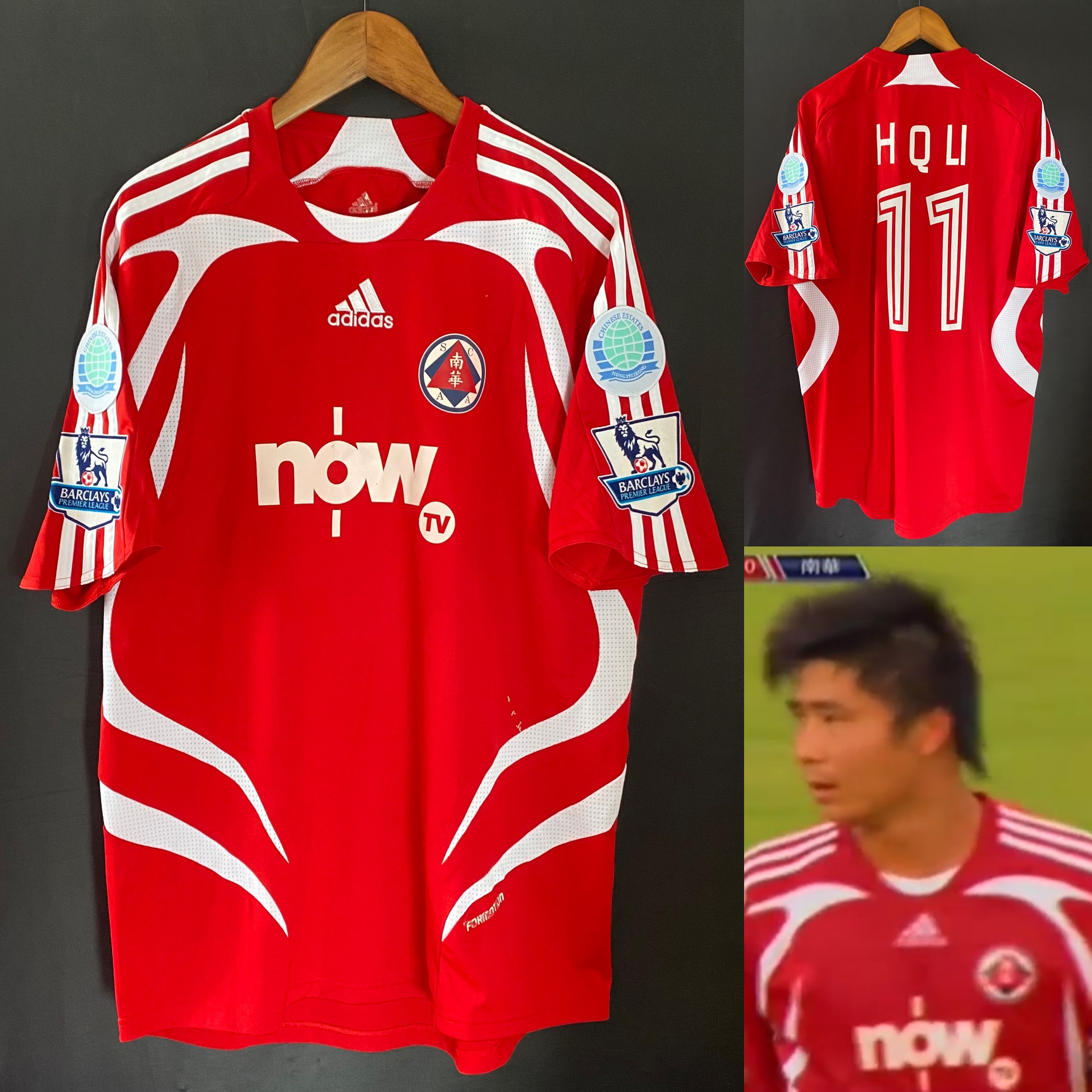 (Match Issue) South China 2007 Barclays Asia Trophy Adidas Home Match Issue Shirt #11 H Q LI