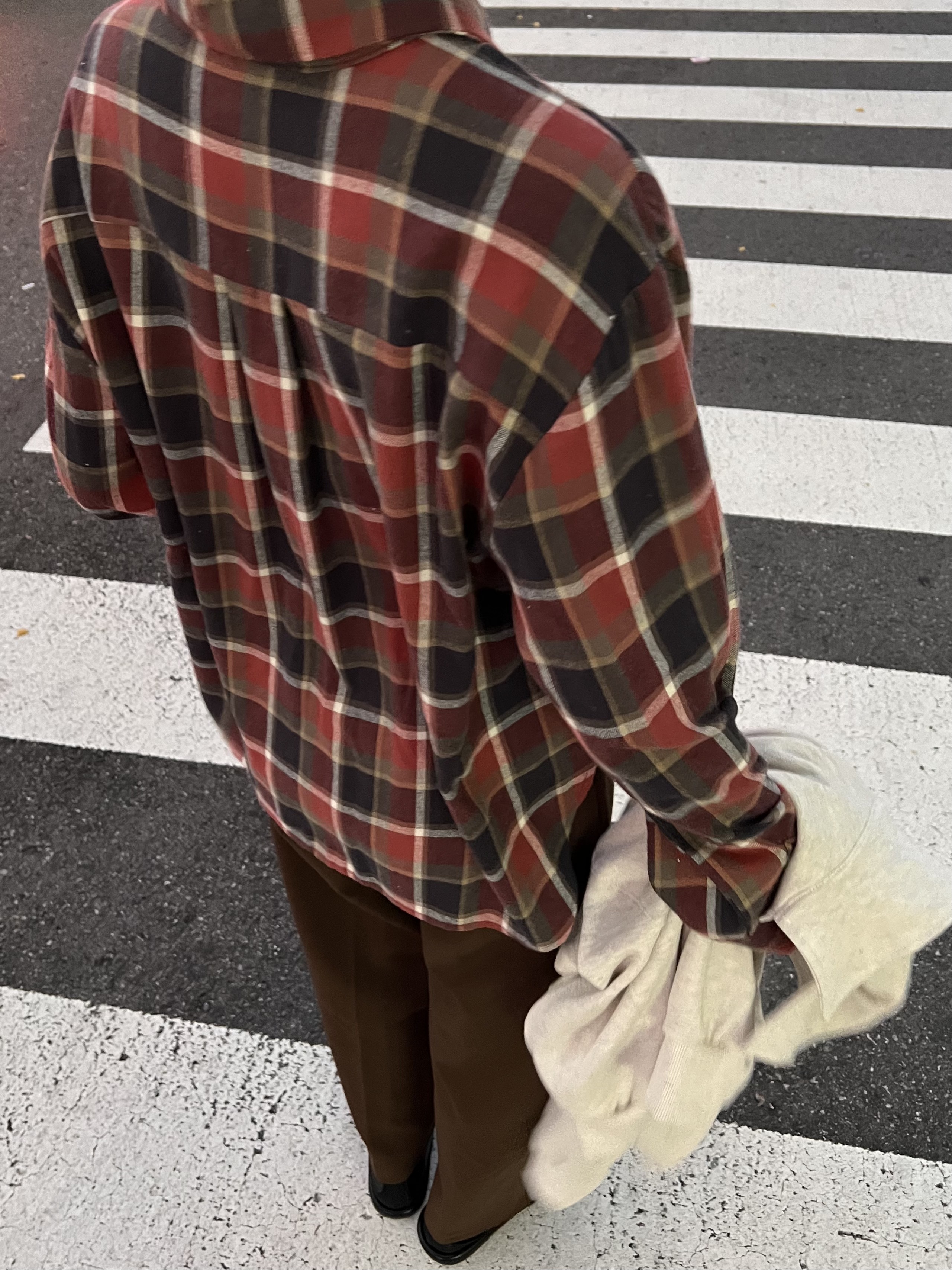 鈴聲多響亮霧面色系格紋襯/1色均碼