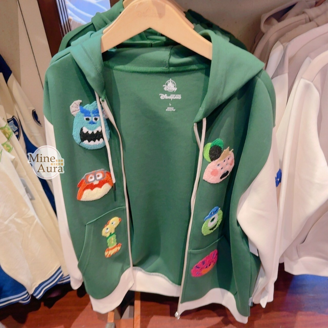 怪獸大學 大頭圖案 拼色 連帽外套 怪獸電力公司 Monsters, Inc. -香港迪士尼樂園